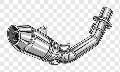 motorcycle exhaust system illustration edited edited