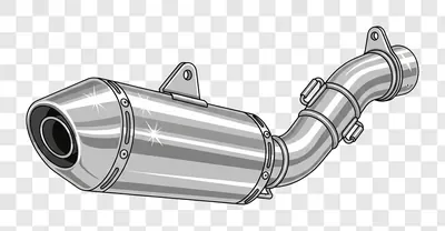 motorcycle exhaust system silencer and pipe