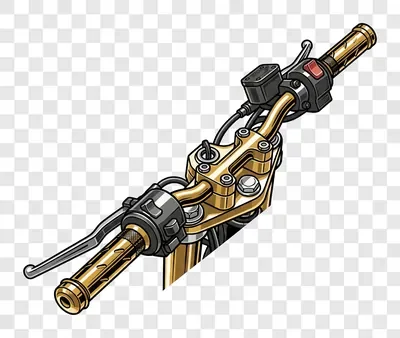 motorcycle handlebars close up detailed illustration edited edited