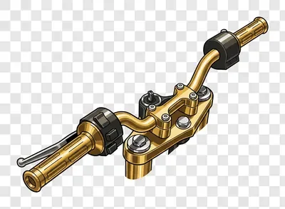 motorcycle handlebars with throttle and levers