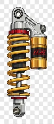 motorcycle rear shock absorber with external reservoir