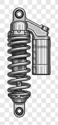 motorcycle silver rear shock absorber with reservoir