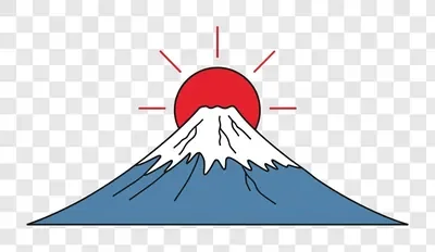 mount fuji sunrise illustration edited edited
