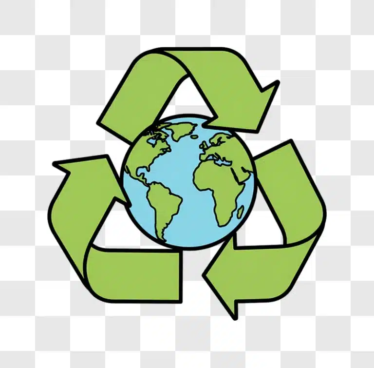 recycling symbol around the earth illustration edited