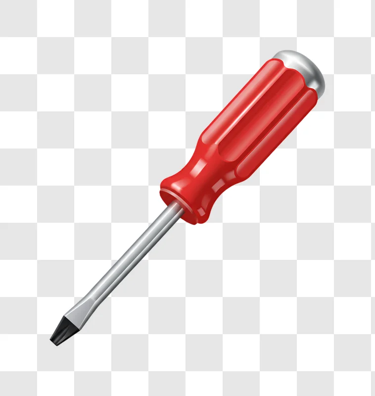 red screwdriver tool for repair and construction edited