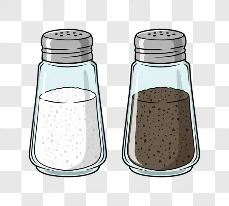 salt and pepper shakers illustration edited