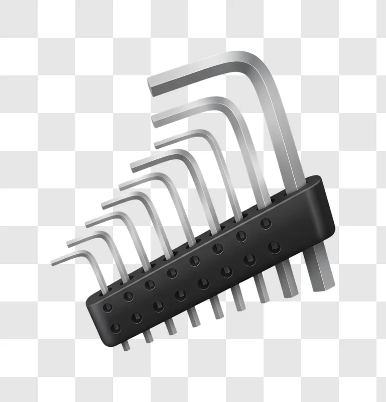 set of hex keys l shaped allen wrenches in holder edited