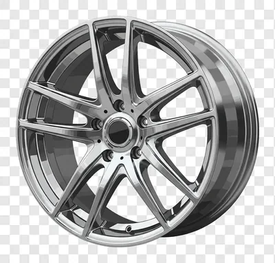 shiny silver alloy wheel with intricate spoke design