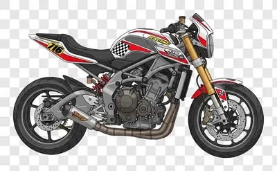 sport motorcycle with racing decals and number 116