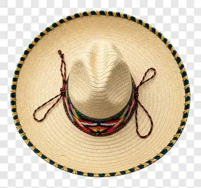 traditional mexican sombrero hat seen from above edited