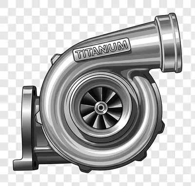 turbocharger engine component illustration