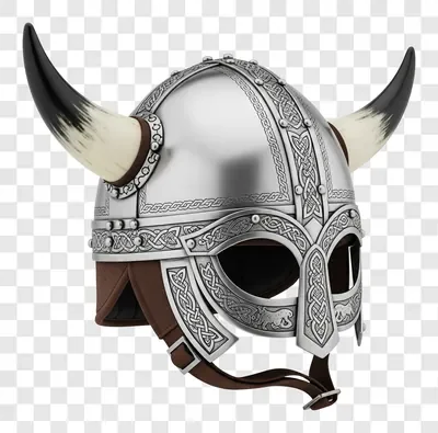 viking helmet with horns and intricate metalwork