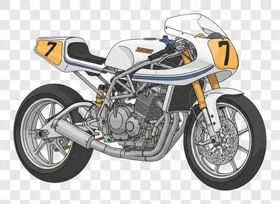 vintage cafe racer motorcycle illustration