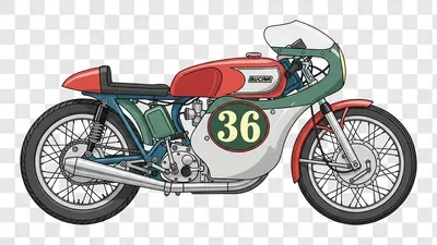 vintage racing motorcycle with number 36