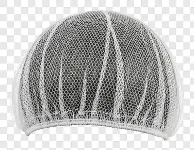 white disposable hair net cap for hygiene and safety