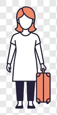 woman with suitcase ready for travel
