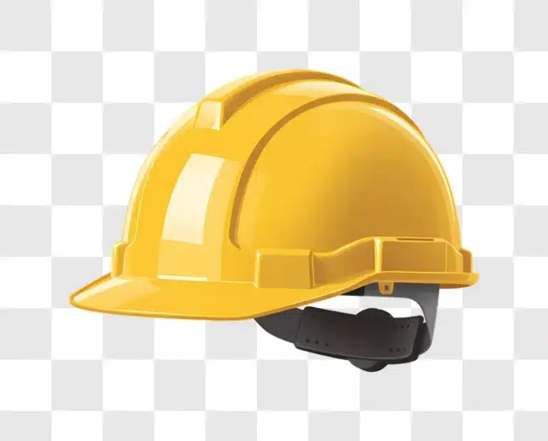 yellow hard hat safety equipment for construction workers edited
