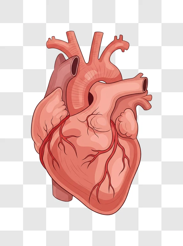 anatomical illustration of the human heart edited