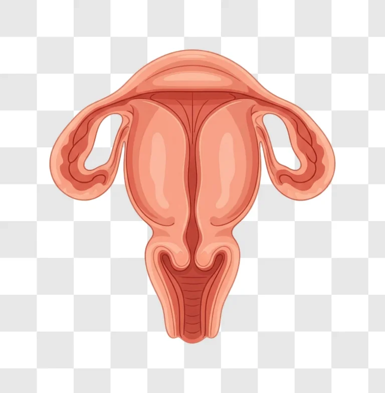anatomical illustration of the female reproductive system uterus and ovaries edited