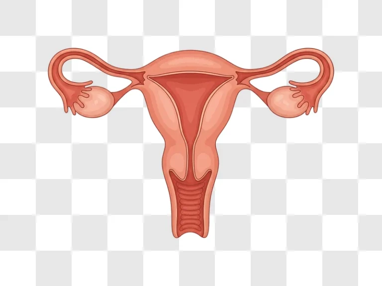 anatomical illustration of the female reproductive system uterus ovaries fallopian tubes edited