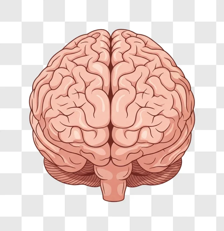 anatomical illustration of the human brain viewed from above edited