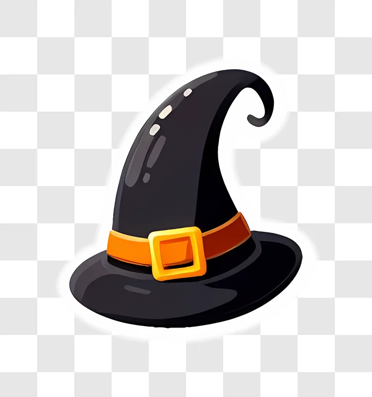 black witch hat with orange buckle edited