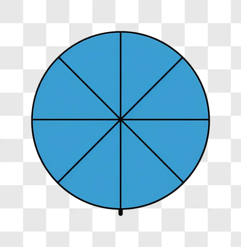 blue circle divided into eight equal segments edited