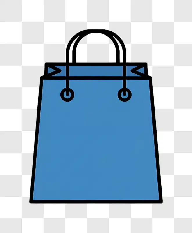 blue shopping bag with handles for carrying goods edited