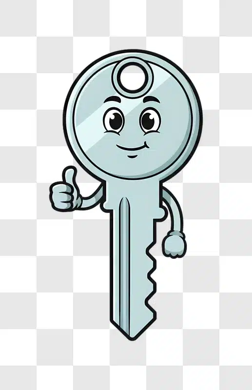 cartoon key character giving thumbs up edited