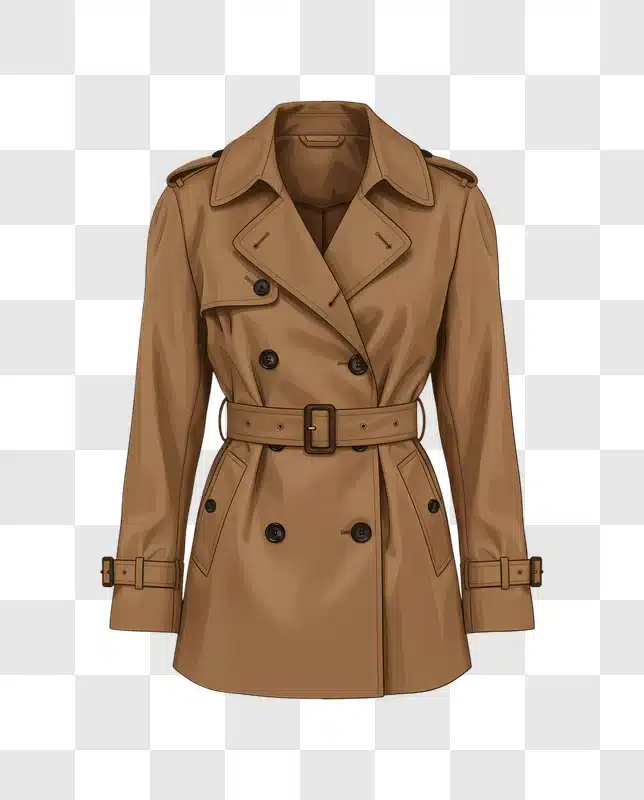 classic tan double breasted trench coat with belt edited