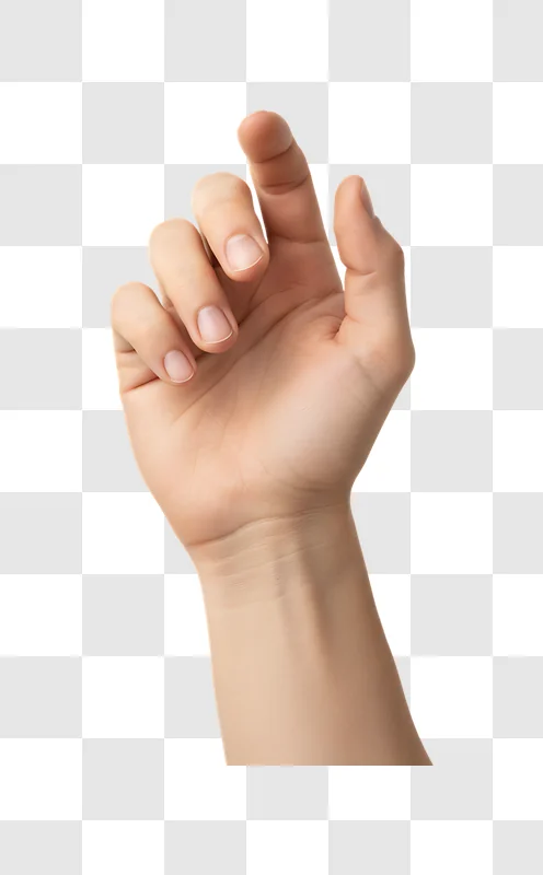 close up of a human hand reaching out with index finger extended edited