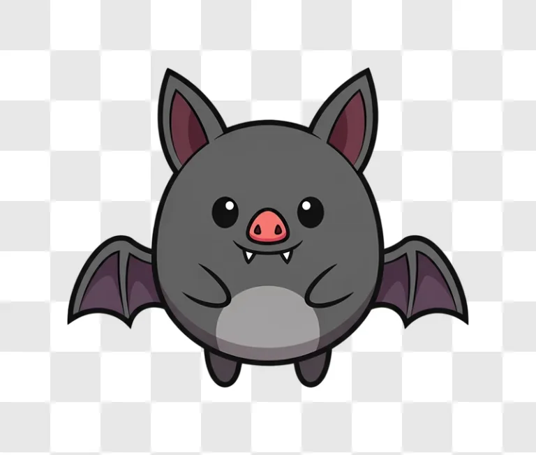 cute cartoon bat character illustration edited