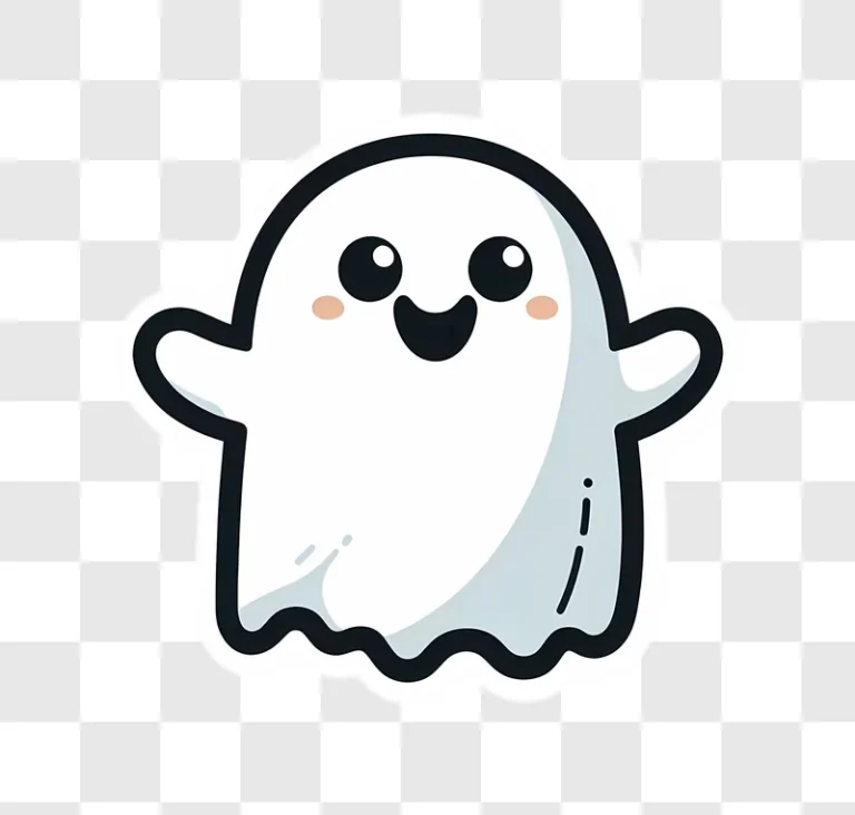 cute cartoon ghost character illustration
