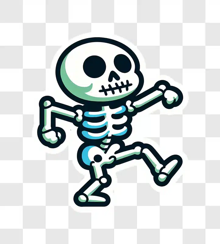 cute cartoon skeleton dancing edited