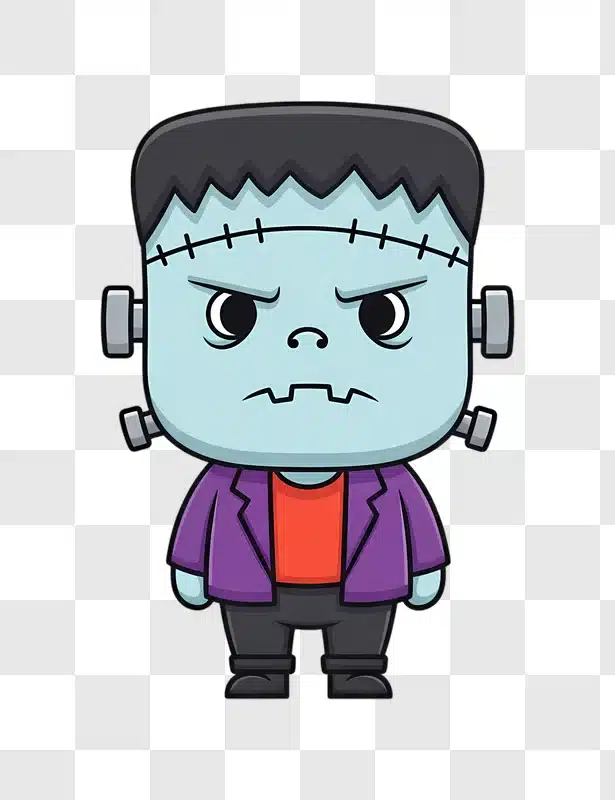cute frankenstein monster cartoon character edited