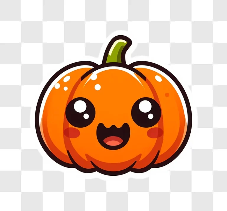 cute kawaii pumpkin character halloween autumn fall season edited