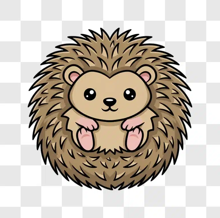 cute cartoon hedgehog illustration for kids edited