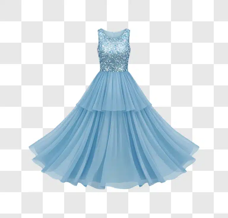 elegant blue sequin bodice tiered skirt gown edited