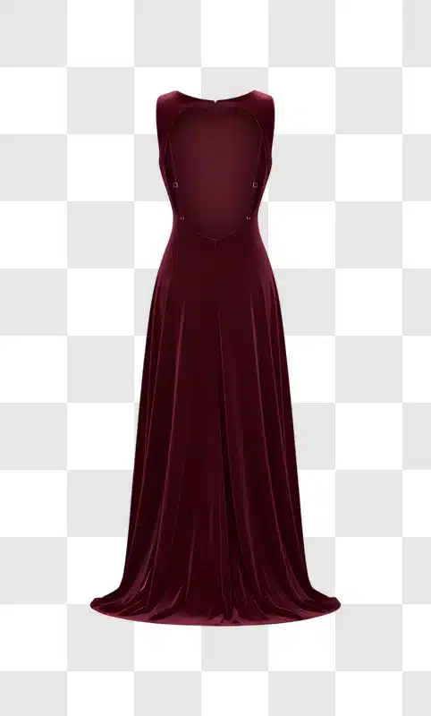 elegant burgundy velvet evening gown edited