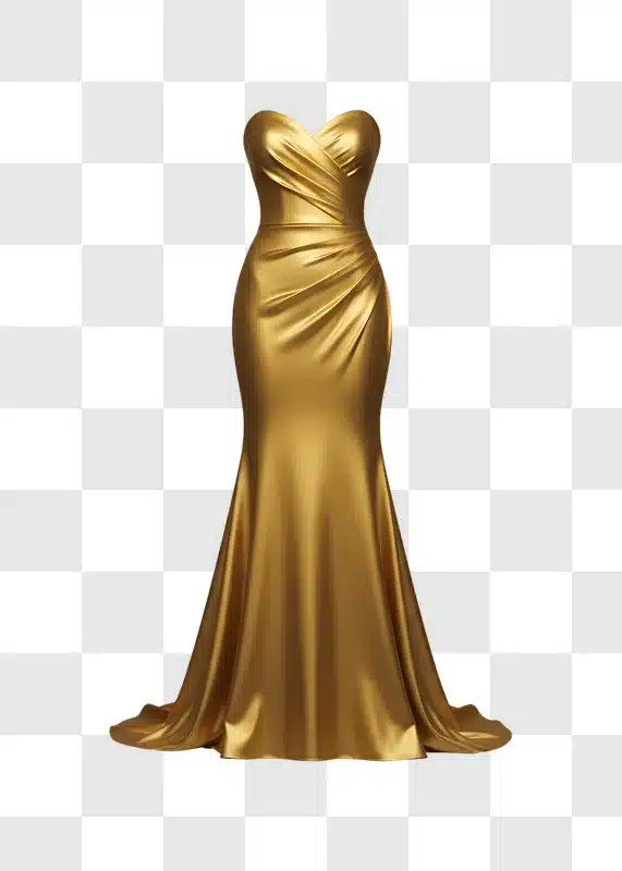 elegant gold strapless mermaid evening gown edited