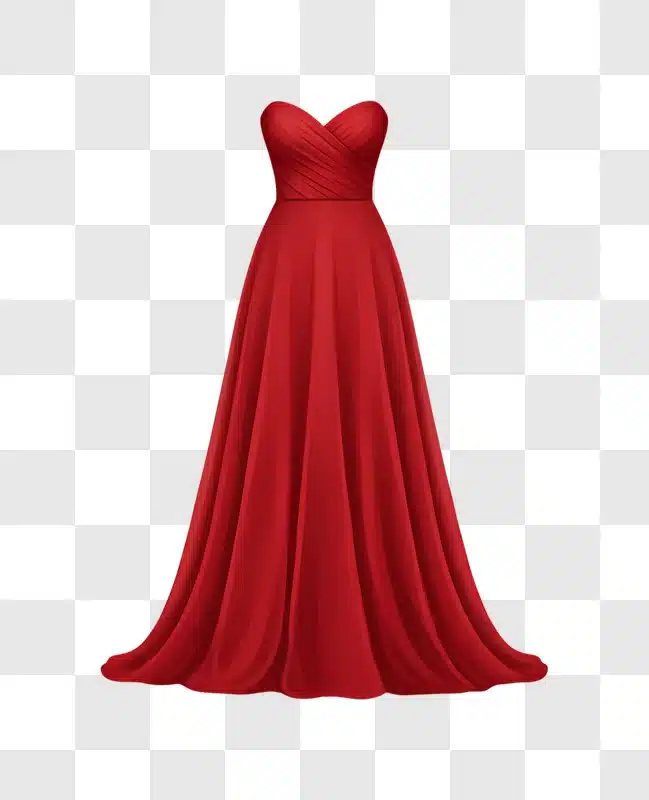 elegant red strapless evening gown flowing skirt edited