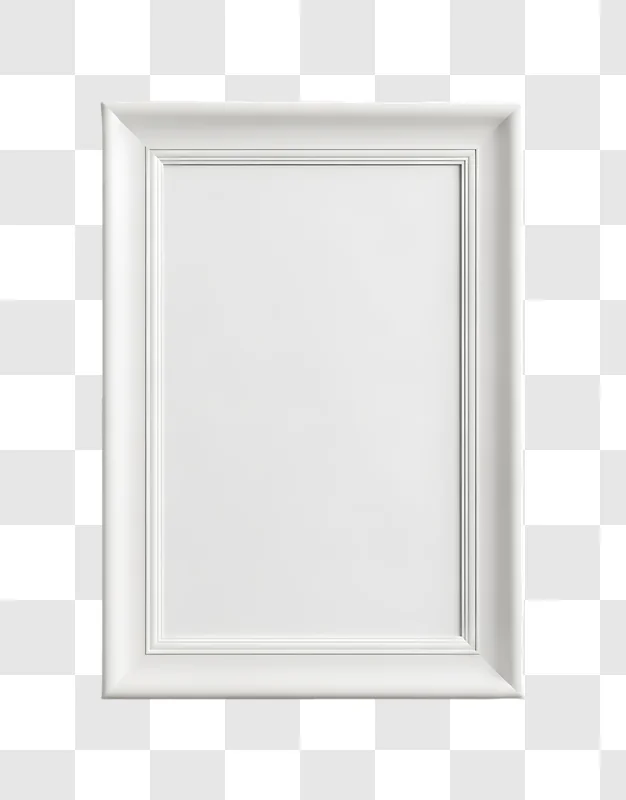 elegant white recessed panel with frame