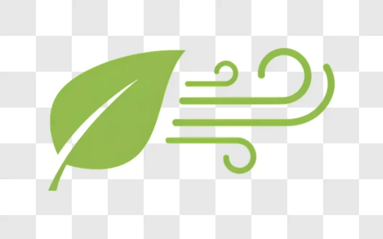 green leaf blowing in the wind icon edited