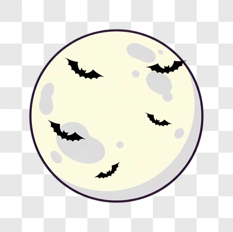 halloween bats flying around full moon edited