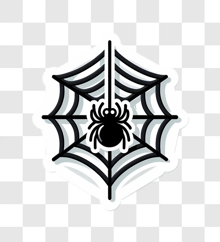 halloween spider and web icon