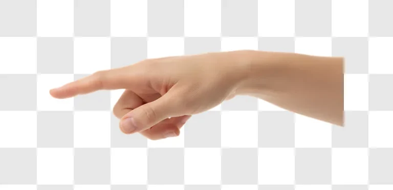 human hand pointing finger forward edited
