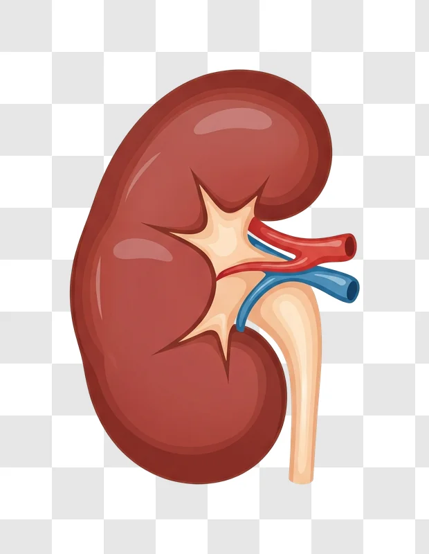 human kidney anatomy medical illustration edited