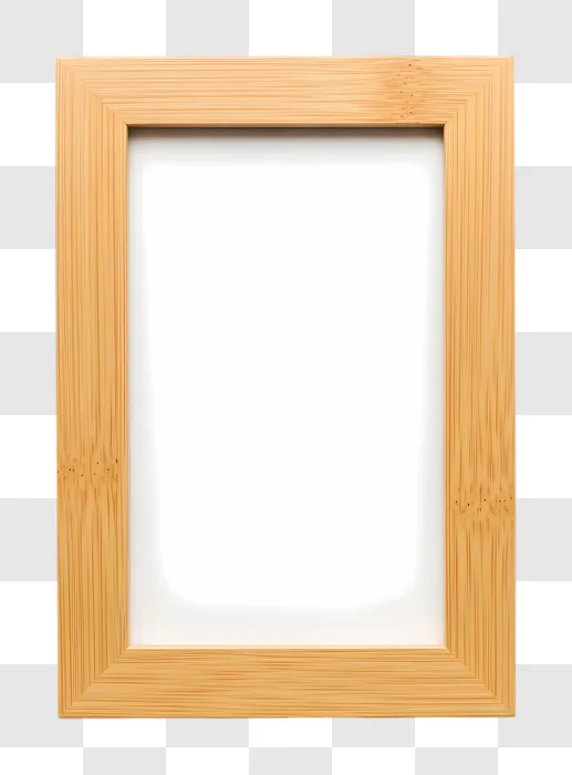 light bamboo photo frame with empty white mat edited