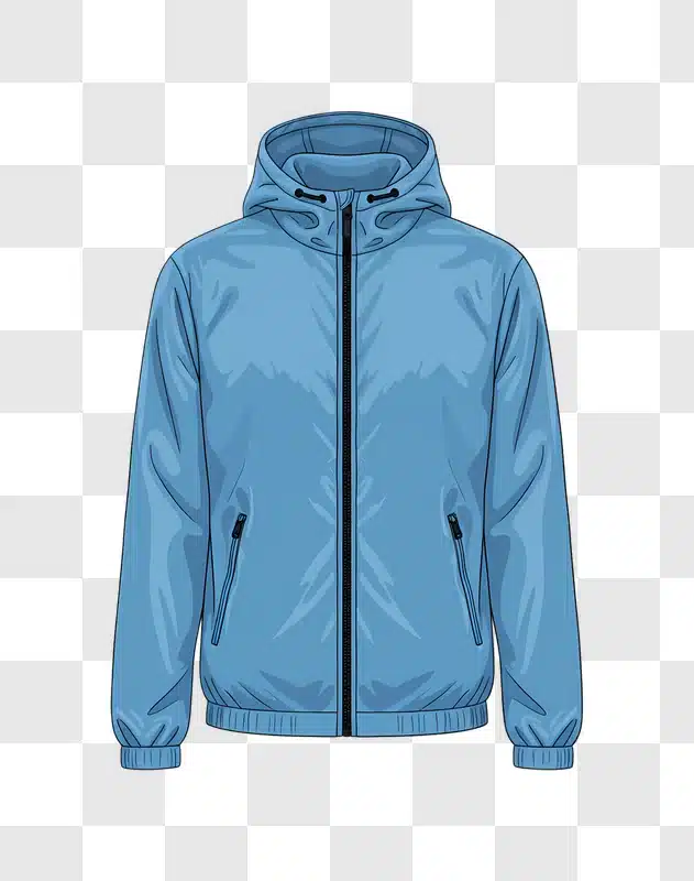light blue hooded windbreaker jacket for men edited
