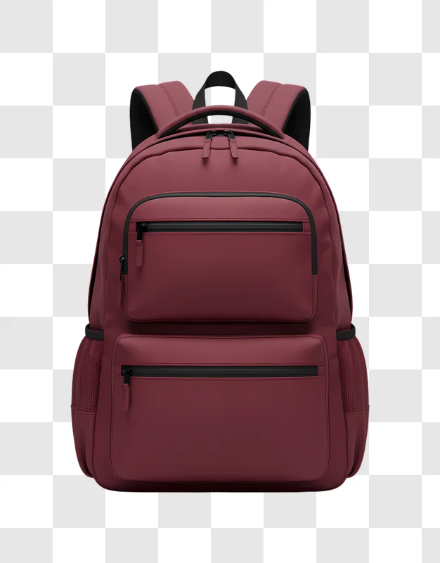 maroon backpack for travel and everyday use edited